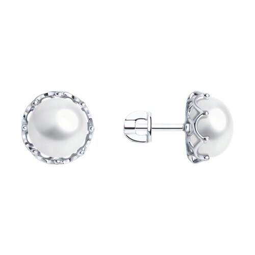 Серьги Diamant - Серебро 925, Жемчуг культивированный (арт. 94-322-01949-1)
