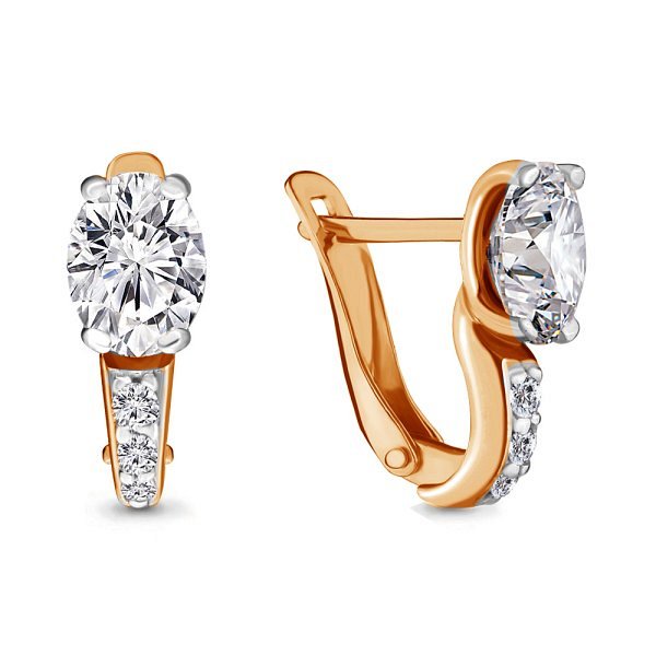 Серьги Аквамарин - Серебро 925, Фианит (арт. 46730А.6)