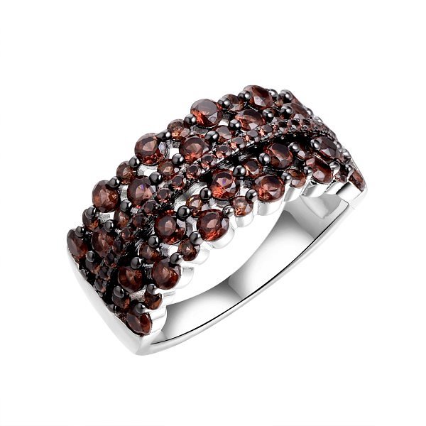 Кольцо FRESH - Серебро 925, Фианит (арт. CZ-R00640-X-WB-X-X-DB)