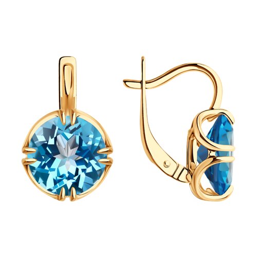Серьги SOKOLOV - Золото 585, Топаз (арт. 728789)