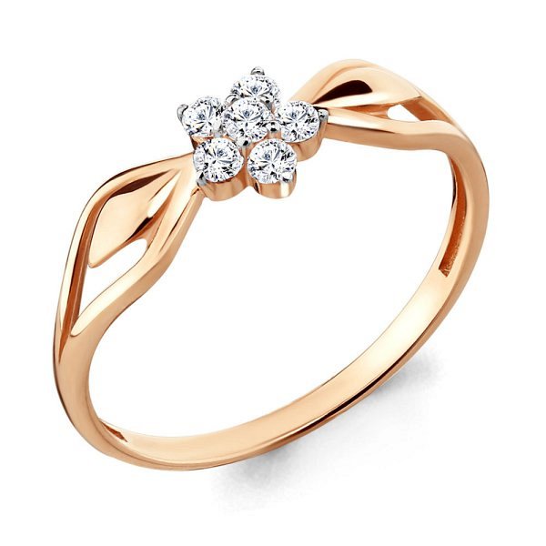 Кольцо Аквамарин - Серебро 925, Фианит (арт. 68006А.6)