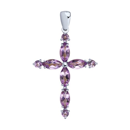 Подвеска SOKOLOV - Серебро 925, Аметист (арт. 92030729)