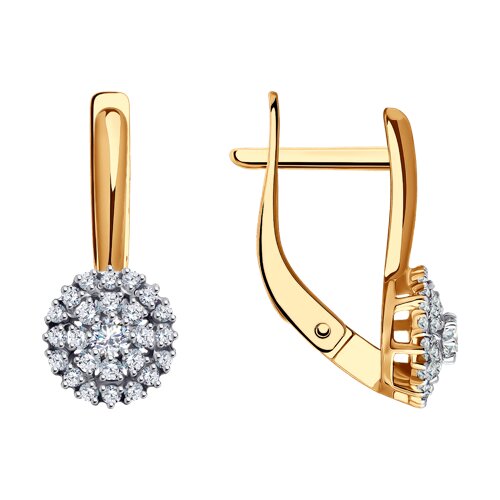 Серьги Diamant - Золото 585, Фианит (арт. 51-120-01945-1)