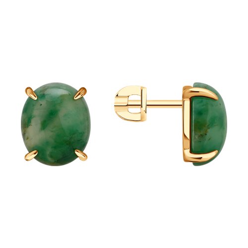 Серьги SOKOLOV - Серебро 925, Жадеит (арт. 83020502)