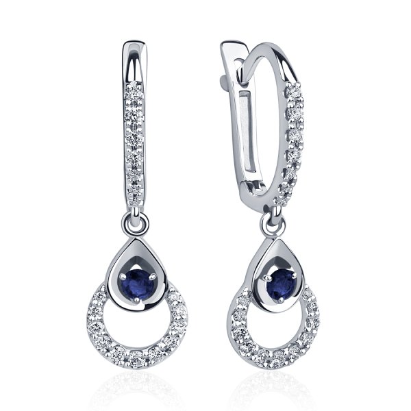 Серьги Platinum Lab. - Платина 950 (арт. ПС-235С-01)