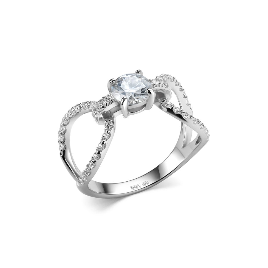 Кольцо Дар - Серебро 925, Синтетический муассанит, Фианит (арт. К-5153рс1612800)