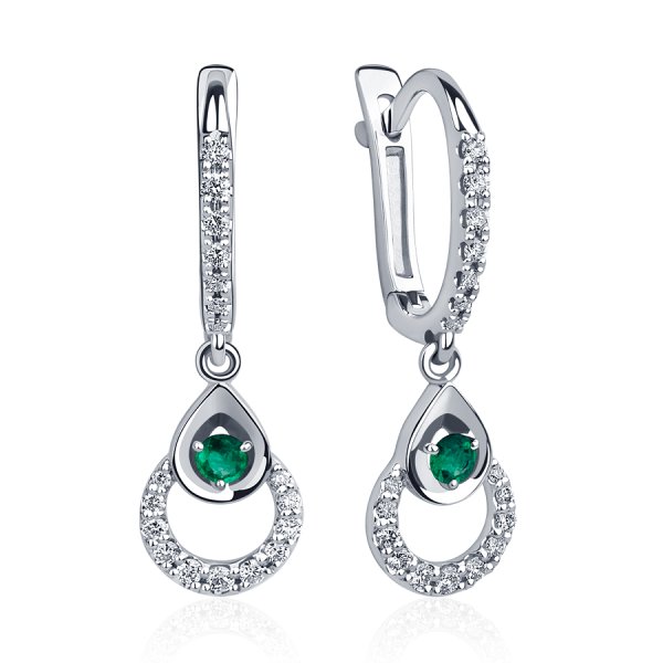 Серьги Platinum Lab. - Платина 950 (арт. ПС-235И-01)