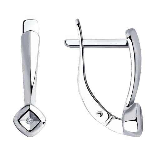 Серьги SOKOLOV - Серебро 925, Бриллиант (арт. 87020022)