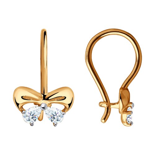 Серьги SOKOLOV - Золото 585, Swarovski (арт. 81020466)