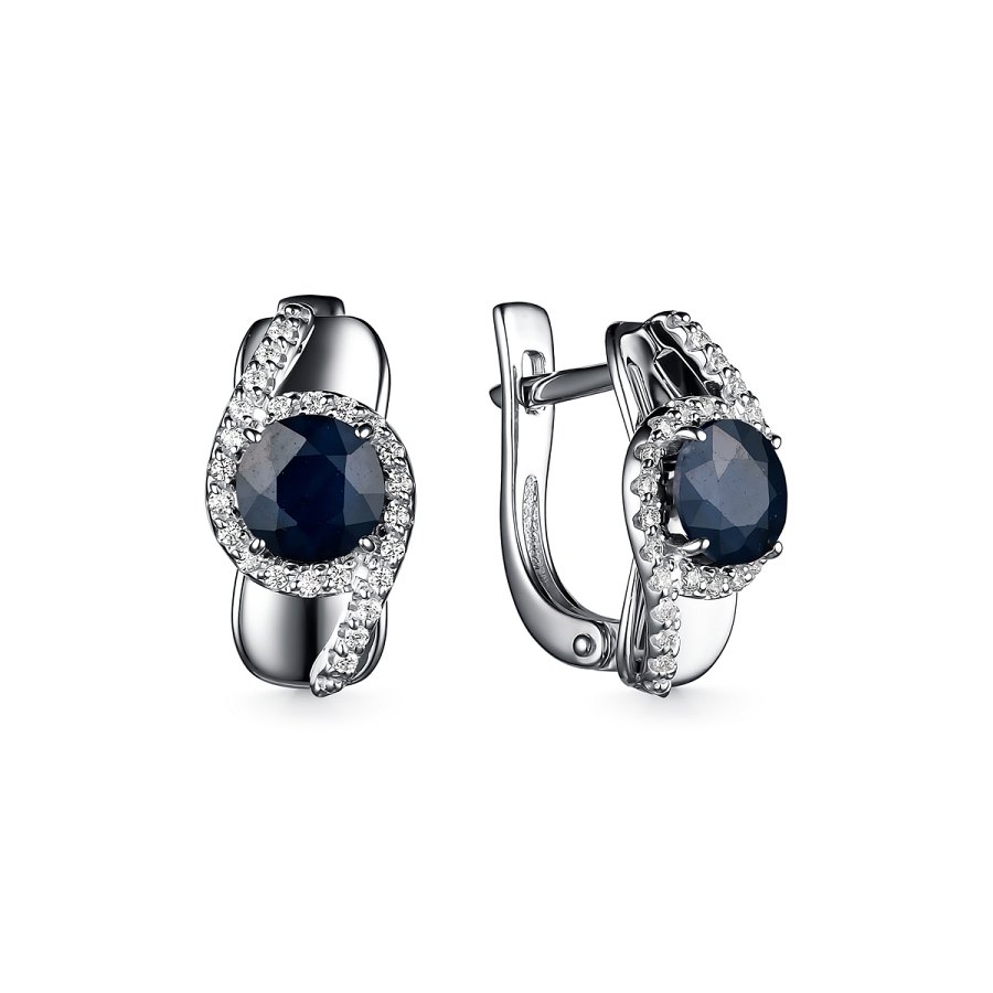 Серьги Дар - Серебро 925, Сапфир, Сапфир розовый, Фианит (арт. С-5069рс110800)