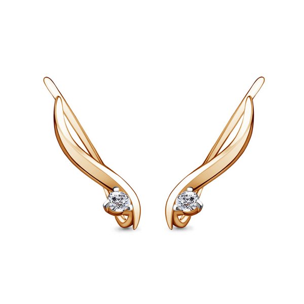 Серьги Аквамарин - Золото 375, Фианит (арт. 45505.8)