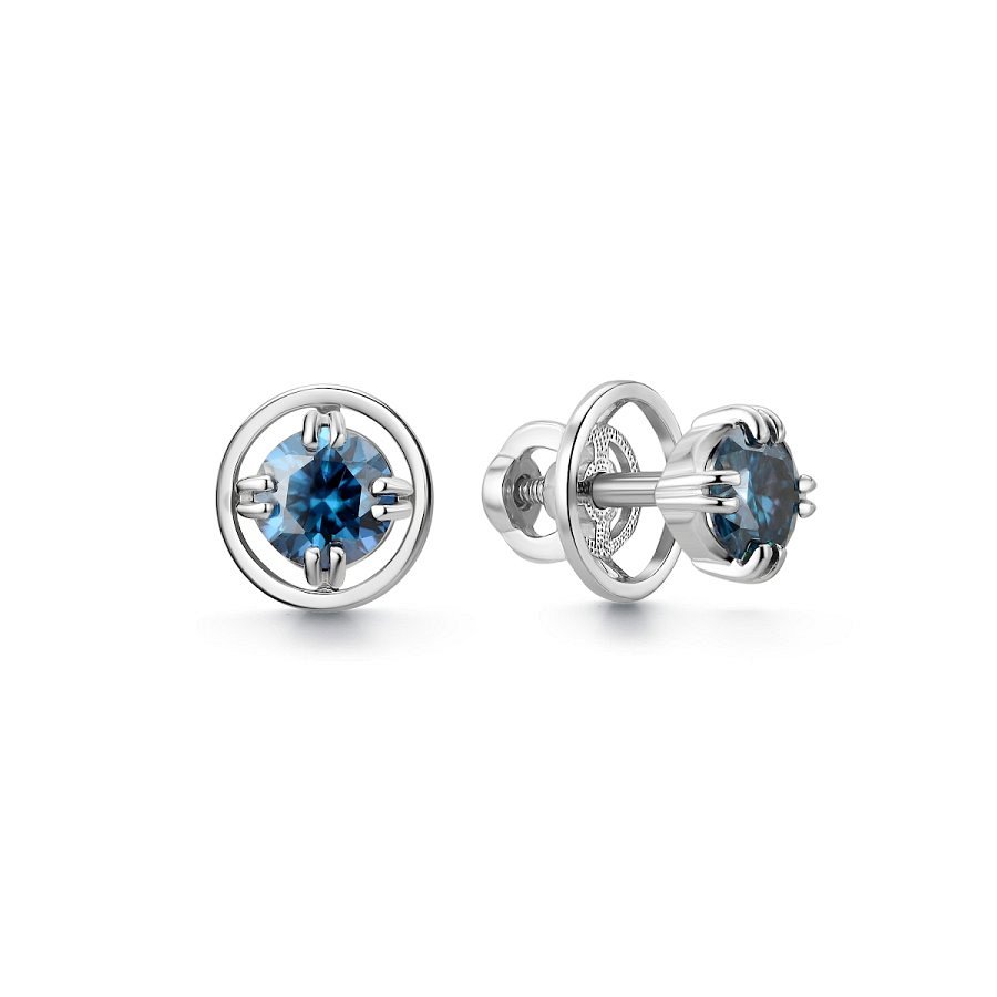 Серьги Дар - Серебро 925, Синтетический муассанит (арт. С-3877рс16156)