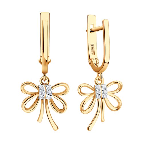 Серьги SOKOLOV - Золото 585, Фианит (арт. 0200919)