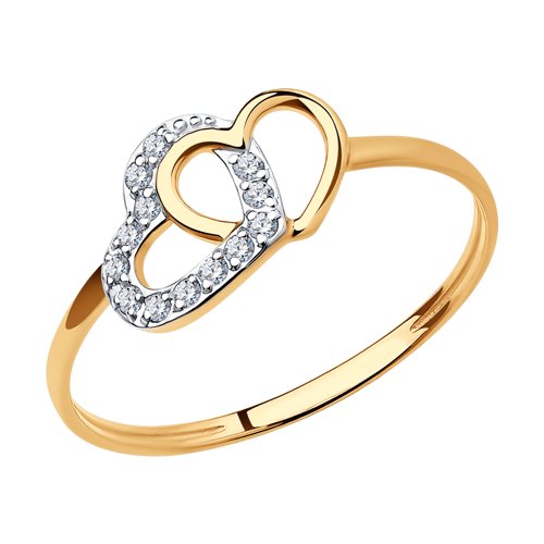 Кольцо SOKOLOV - Золото 585, Фианит (арт. 018870)