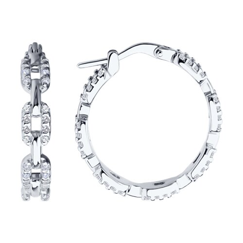 Серьги SOKOLOV - Серебро 925, Фианит (арт. 94026801)