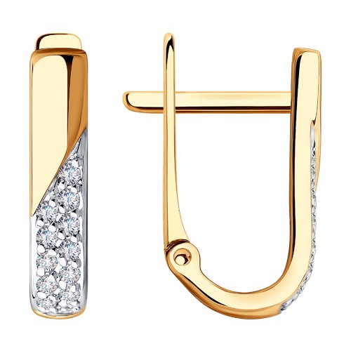 Серьги SOKOLOV - Золото 375, Фианит (арт. 028573-4)