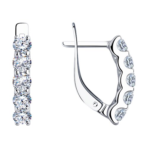 Серьги SOKOLOV - Серебро 925, Фианит (арт. 94026015)