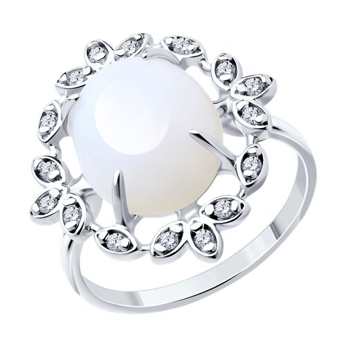 Кольцо SOKOLOV - Серебро 925, Опалит, Фианит (арт. 83010160)