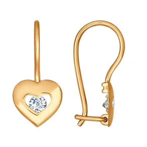 Серьги SOKOLOV - Золото 585, Фианит (арт. 027177)