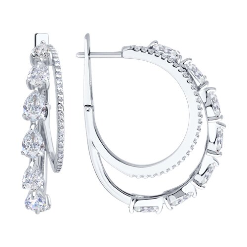 Серьги SOKOLOV - Серебро 925, Фианит (арт. 94027027)