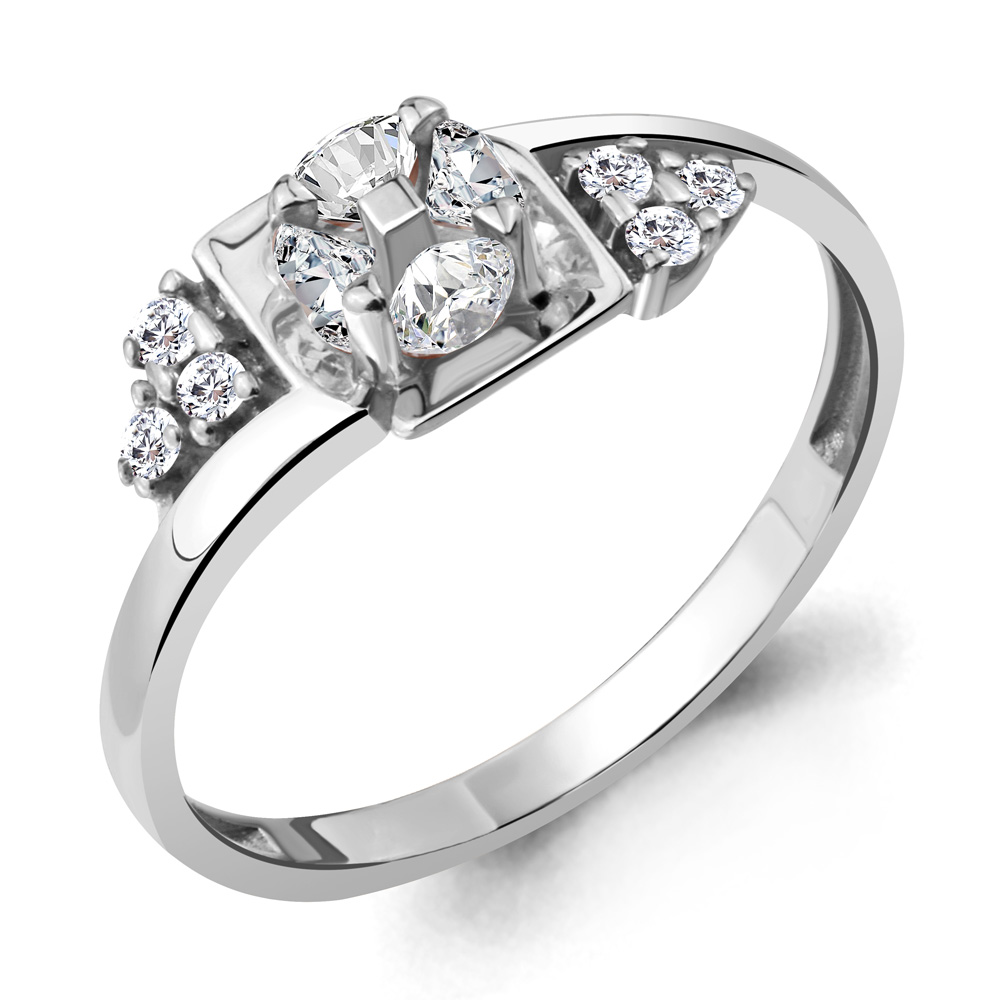 Кольцо Аквамарин - Серебро 925, Фианит (арт. 68620А.5)