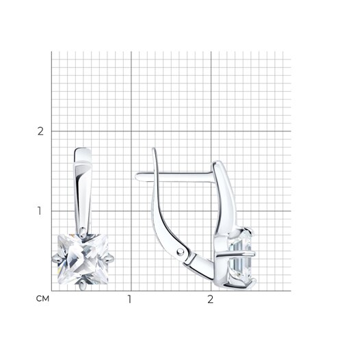 Серьги SOKOLOV - Серебро 925, Фианит (арт. 94027586)