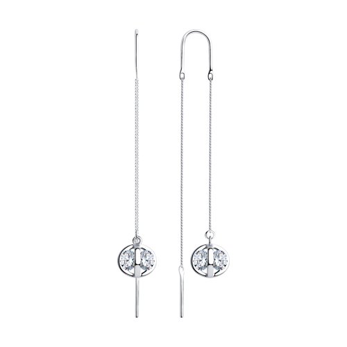 Серьги SOKOLOV - Серебро 925, Фианит (арт. 94023597)