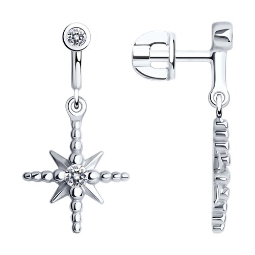 Серьги SOKOLOV - Серебро 925, Фианит (арт. 94025788)