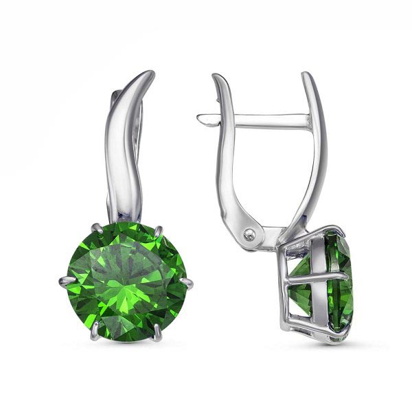 Серьги Красная пресня - Серебро 925, Фианит (арт. 33811302Д7)