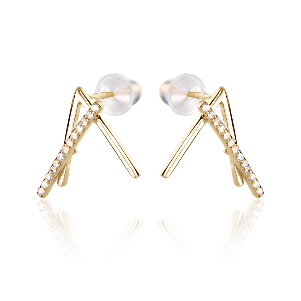 Серьги Фиделис - Серебро 925, Фианит (арт. E59990201-Y)