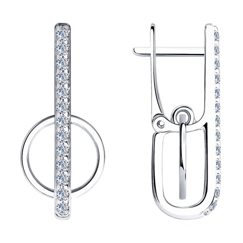 Серьги SOKOLOV - Серебро 925, Фианит (арт. 94023944)