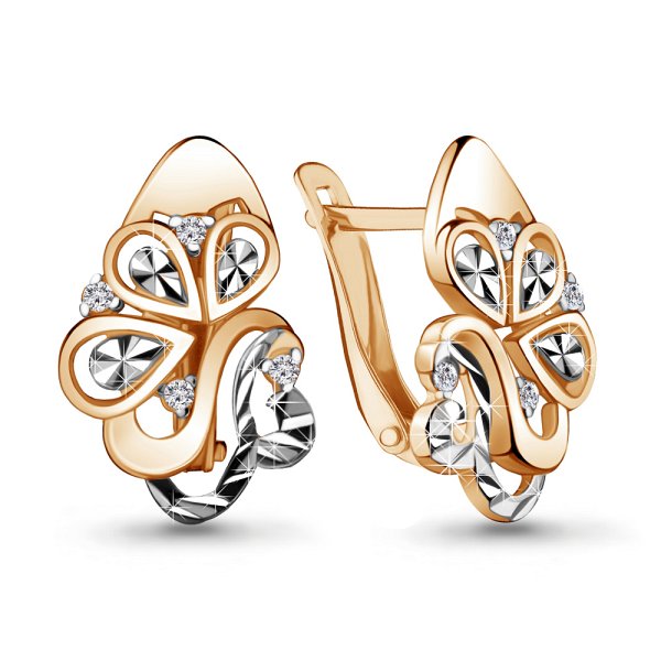 Серьги Аквамарин - Серебро 925, Фианит (арт. 48146А.6)