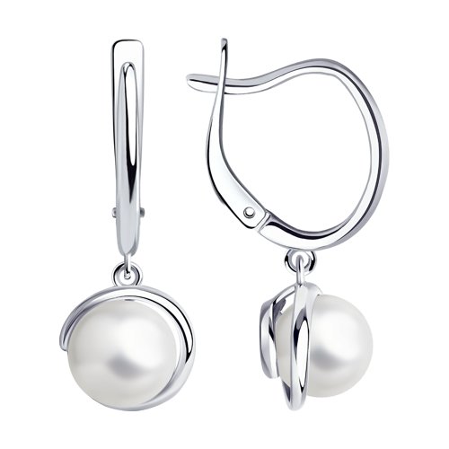 Серьги SOKOLOV - Серебро 925, Жемчуг имитация (арт. 94024746)