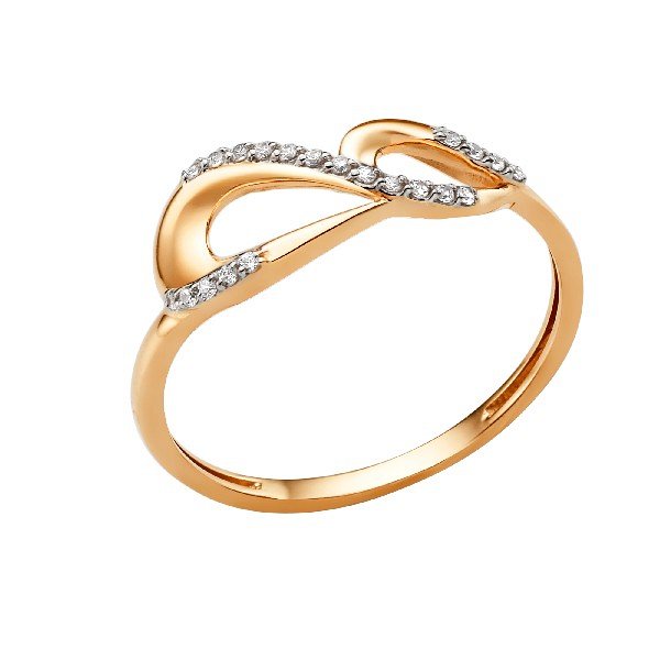 Кольцо ЮФ Династия - Золото 585, Фианит (арт. 001971-1102)