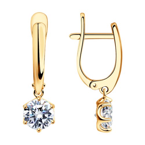 Серьги SOKOLOV - Серебро 925, Фианит (арт. 93020908)