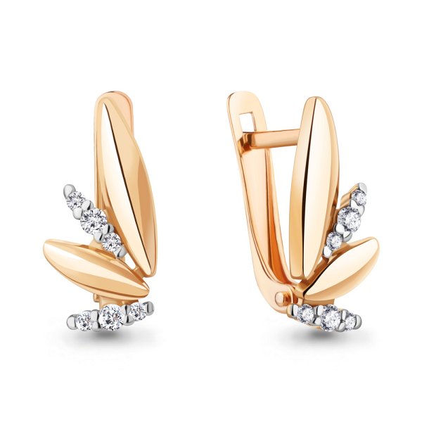 Серьги Аквамарин - Серебро 925, Фианит (арт. 49826А.6)