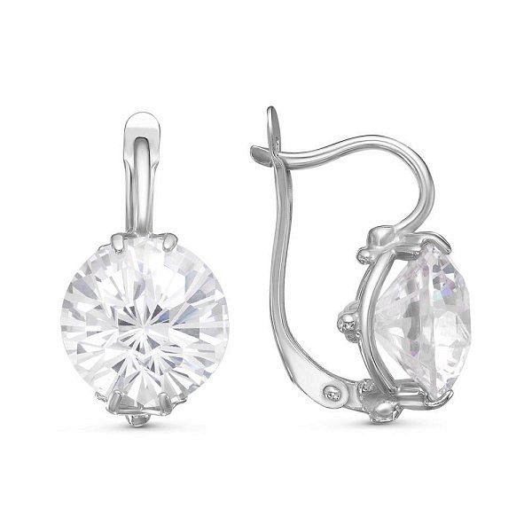 Серьги Красная пресня - Серебро 925, Фианит (арт. 3382205Д)