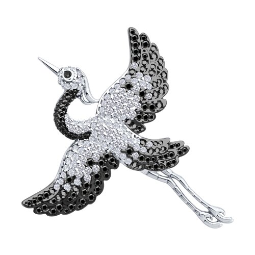 Брошь SOKOLOV - Серебро 925, Фианит (арт. 94040353)