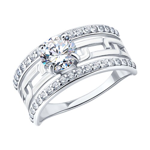 Кольцо Diamant - Серебро 925, Фианит, Эмаль (арт. 94-110-00247-2)