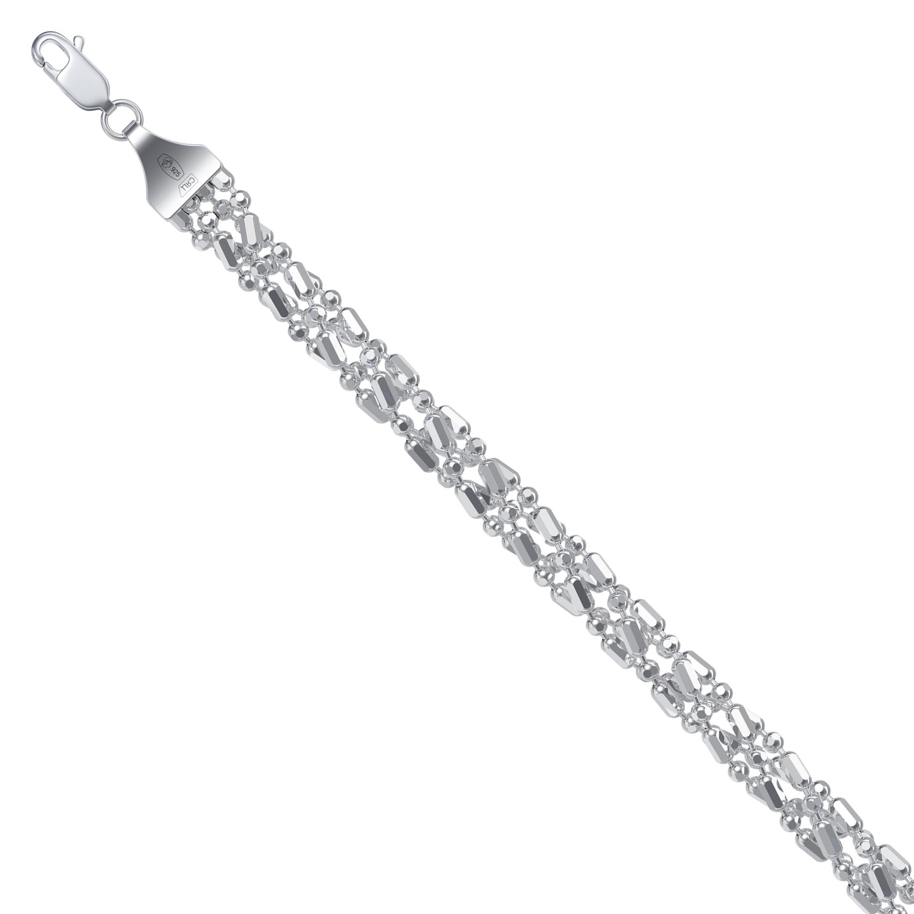 Браслет Красцветмет - Серебро 925 (арт. НБ22-310-3#2.00)