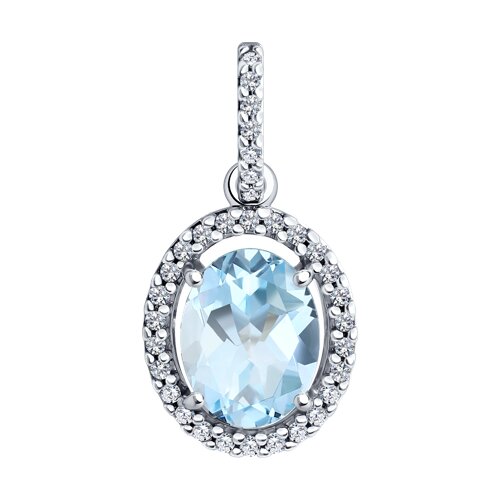 Подвеска Diamant - Серебро 925, Топаз, Фианит (арт. 94-330-01999-1)