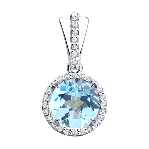 Подвеска SOKOLOV - Серебро 925, Топаз, Фианит (арт. 92030318)