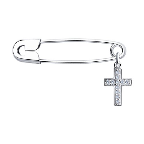 Булавка SOKOLOV - Серебро 925, Фианит (арт. 94040234)