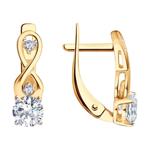 Серьги SOKOLOV - Золото 585, Фианит (арт. 027147)