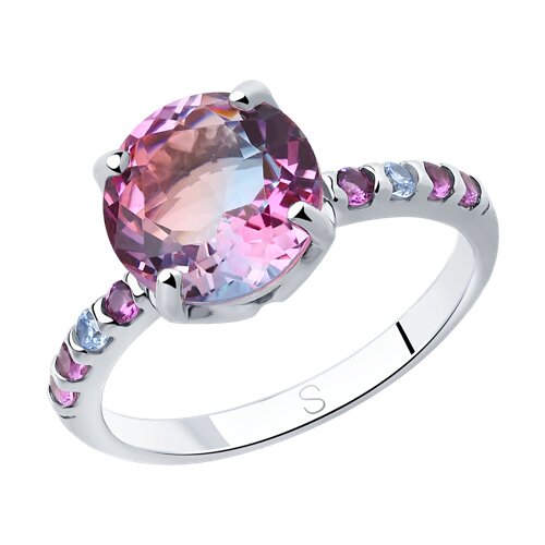 Кольцо SOKOLOV - Серебро 925, Синтетический ситалл , Фианит (арт. 92011717)