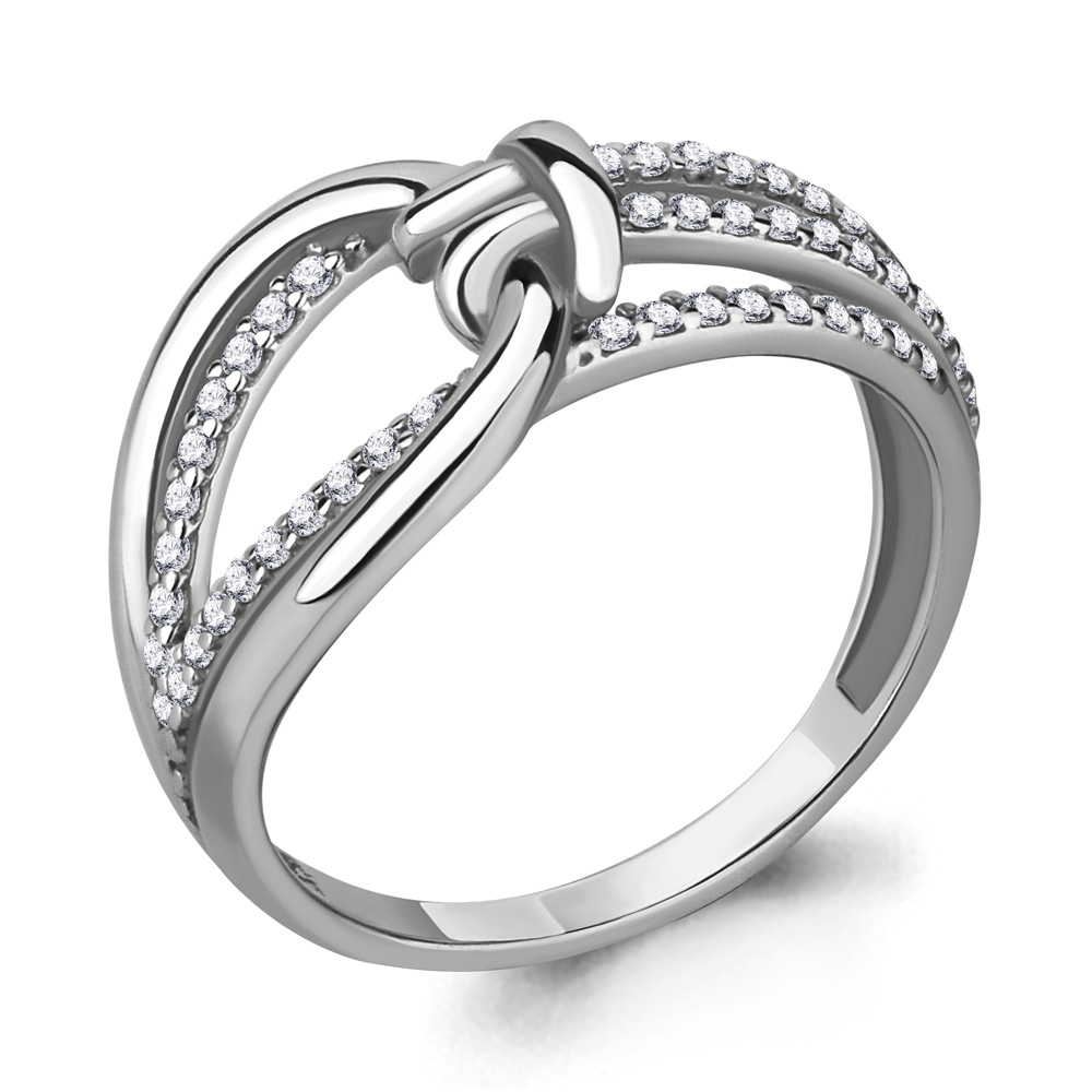 Кольцо Аквамарин - Серебро 925, Фианит (арт. 68346А.5)