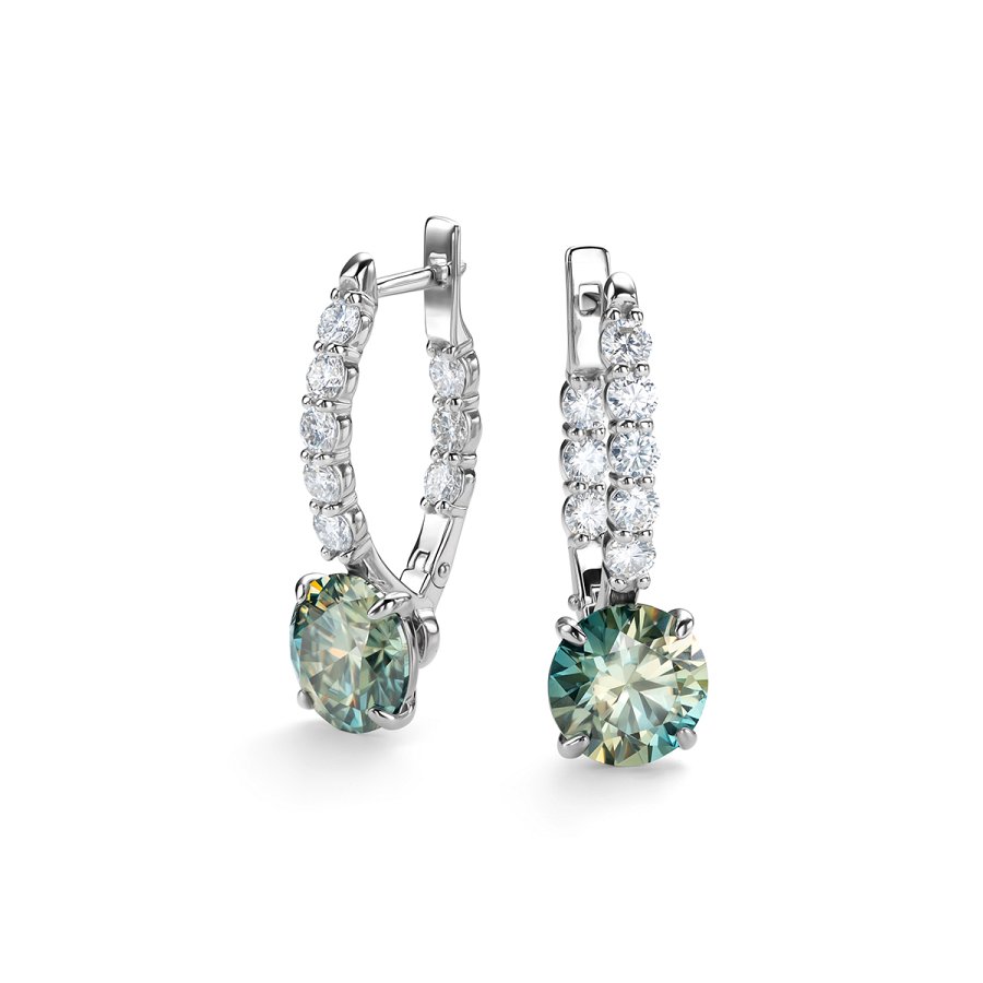 Серьги Дар - Серебро 925, Синтетический муассанит (арт. С-5165рс16139128)