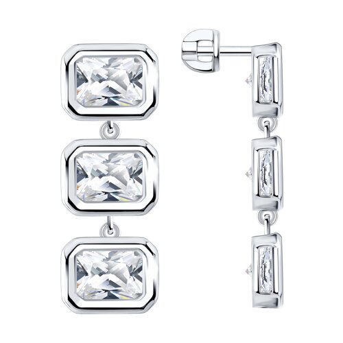 Серьги Diamant - Серебро 925, Фианит (арт. 94-122-02404-1)