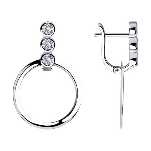 Серьги SOKOLOV - Серебро 925, Фианит (арт. 94023556)