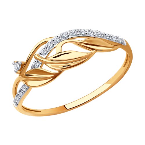 Кольцо SOKOLOV - Золото 375, Фианит (арт. 019071-4)